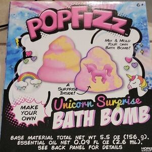 Popfizz Unicorn Surprise Bath Bomb Craft Kit New